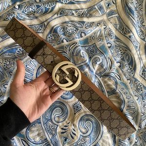 Gucci GG Supreme Belt with G Buckle. Men’s size 40